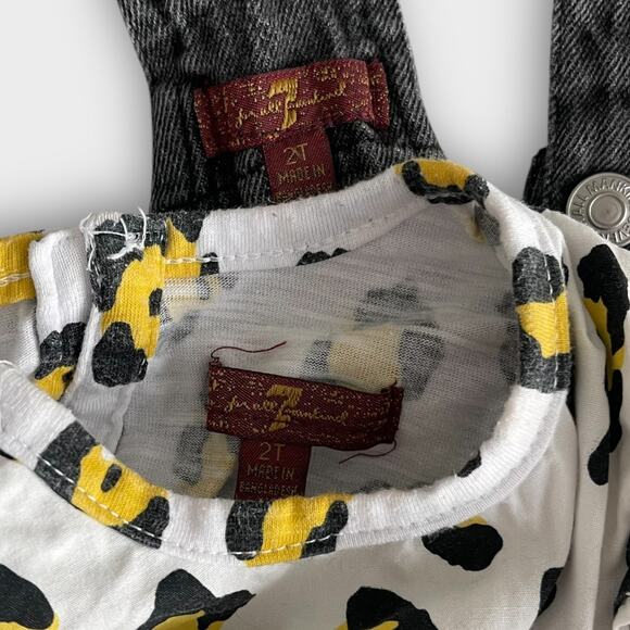 7 For All Mankind Baby Toddler Outfit – 2T Tee & Denim Dress Set Girls Casual - Picture 3 of 4